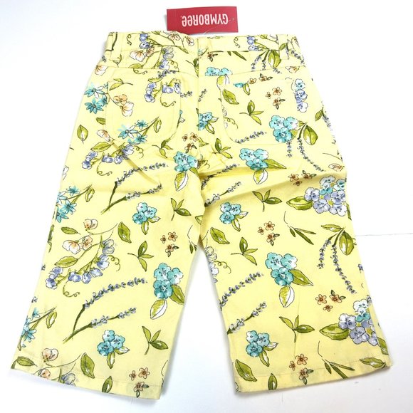 NWT Gymboree Girl Floral Print Capri Pant & Smocked Eyelet Trim Top Size 6 - Picture 4 of 8